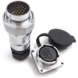 WS28 28MM 5Pin~26Pin Panel Mount Waterproof Aviation Connector IP68 Cable Connector Plug Socket (20Pin, Plug(Male)&Socket(Female)) WS28 28MM 5Pin~26Pin Panel Mount Waterproof Aviation Connector IP68 Cable Connector Plug Socket (20Pin, Plug(Male)&Socket(Female))