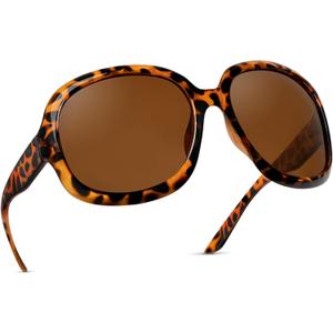 miyya Bug Eye Oversized Polarized Sunglasses Womens, Trendy Retro Sun Glasses for Women 2025, Oversized UV Protection Shades (Tortoise/Brown)