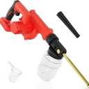 Rozlchar Electric Diatomaceous Earth Duster Compatible for Milwaukee 18V Battery(No Battery), Garden Dust Applicator with 1L Capacity w/7.5" Nozzle, Versatile Leaf Blower & Powder Sprayer (Red)