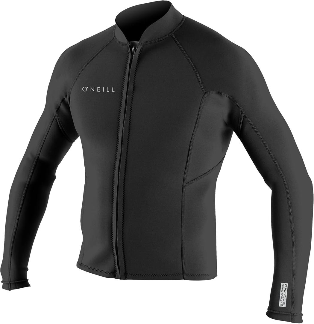 O'Neill Men's Reactor-2 1.5mm Front Zip Long Sleeve Jacket (Large, Black)