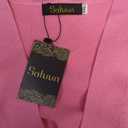 Satuun Women's 3/4 Sleeve Shrugs Lightweight Open Front Cropped Cardigan Tops, XXL