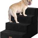 EHEYCIGA Dog Stairs for Bed 18" H, 4-Step Dog Steps for High Bed, Pet Steps for Small Dogs and Cats, Non-Slip Balanced Pet Ramp Indoor, Black