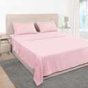 Mejoroom Queen Size Sheet Set - Hotel Luxury 1800 Bedding Sheets & Pillowcases - Deep Pocket Fitted Sheet, Soft, Breathable, Wrinkle & Fade Resistant - 4 Piece (Queen, Blush Pink)