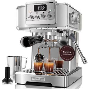 Neretva 15Bar Espresso Coffee Machine with Pressure Gauge, Instant Heating, Beginner-Friendly Neretva 15Bar Espresso Coffee Machine with Pressure Gauge, Instant Heating, Beginner-Friendly