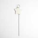 Ceramic Plant Markers - White Double Sided Reusable Tags for Garden, Herb & Vegetable Labels, Decorative Plant Signs, Star Pack