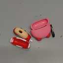 [2 Pack] TOLUOHU Case for Airpods Pro,3D Cute Cartoon Funny Anime Character for Girls Boys Kids Teens Women,Shockproof Soft Silicone Case with Keychain(New Star Kabi+Mushroom)