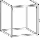 Furinno Camus Modern Living Room Coffee Table with 2 End Tables Set, Americano