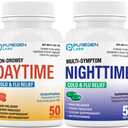 Puregen Labs Daytime and Nighttime Combo Pack, Cold and Flu Relief Medicine | Powerful Multi-Symptom Daytime and Nighttime Relief for Headache, Fever, Sore Throat, Cough, Congestion and Aches. Exp 11/2027