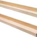 AZSKY 2pc 36in Natural Wood Floating Shelves, Country Rustic Style Wall Shelves for Kids Books, Photo Picture Ledge, Nursery Decor