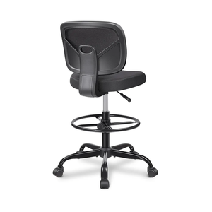 Primy Tall Drafting Desk Chair - Armless, Adjustable Height, Mesh Back, Rolling, Standing Desk Chair for Art Room, Office or Home (Black)