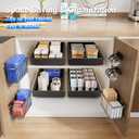 Mustorn 4 Pack Adhesive Cabinet Door Organizer, Lid Organizers Inside Cabinet Food Container/Tumbler Lid Organizer and Storage Cup Lids Holder for Kitchen & Bathroom Wall Mounted(Black)