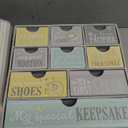 Votum Baby Keepsake Box for Treasured Memories, Moon & Stars - Lightweight, Handcrafted Baby Boxes with 9 Labeled Compartments for First Memories - Gender Neutral Baby Shower Gifts for Girls, Boys