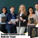 6 Sets School Counselor Gifts Leather Journal Pen with Gift Box Appreciation Gifts for School Counseling Graduation Birthday Teachers Appreciation Day