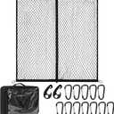 Cargo Net for Pickup Truck Bed, Heavy Duty Truck Bed Net (4'x6' Expands to 8'x12') with 12 Steel Carabiners, Super Strong Bungee Mesh for SUV/Trailer/Roof Rack