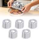 50pcs Reusable Aluminum Foil Food Cover,Food Fresh Keeping Bags,Elastic Aluminium foil Thickened Bowl Lids,Continuous Warmth,Heat-Insulating for Home Kitchen Meal Prep,Baking,and Food Storage
