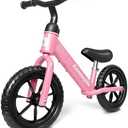 Balance Bike 2 Year Old, Toddler Balance Bike for 2 to 5 Year Old, Bike with No Pedals for Toddlers, Adjustable Seat & Handle, 135° Steering Limit, 110 lbs Capacity, Ideal Gift for Toddlers - Pink