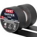 SWRT Gaffers Tape 2 Inch x 30 Yards, 2 Pack (60 Yards Total), 11 Mil Gaffer Tape Black, Matte Stage Tape with Strong Adhesion, Residue-Free Removal, Non Reflective for Photography, Film, Floor Marking