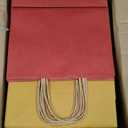 qiqee 100Pcs Medium Size Paper Gift Bags with Handles - 11"x8.3"x4.3" Kraft Small Party Bags - 16 Solid Colors