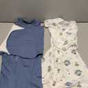 ZIGJOY Sleep Sack Swaddle 0.5 TOG Baby Wearable Blanket 100% Cotton Baby Swaddle Blanket for Newborns 6-12 Months for Boy Girl, Blue&Space