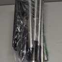 Clothes Drying Rack Foldable, 74.8 inch 2 Tier Laundry Drying Rack with Rotating Clothes Rail for 54 Pieces of Clothes, Space Saving, Indoor, Stainless Steel, Black and Silver CDR002B01