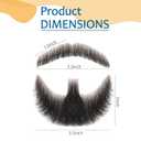 doremi Fake Beard Fake Goatee Realistic Beard Fake Goatee 100% Human Hair Beard with Adhesive Lace Beard for Christmas Halloween Cosplay Party