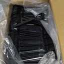 Boardwalk Disposable Plastic Soup Spoons, Case of 1,000, Individually Wrapped, Black Polystyrene Silverware, Heavyweight Design