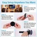 TV Antenna for Smart TV Indoor, 2026 HD Antenna with Strong Magnetic Base, 360&Long Range Reception TVs Antenna for Local Channels, Easy Setup Antennas for TVs Without Cable (Black+Green)