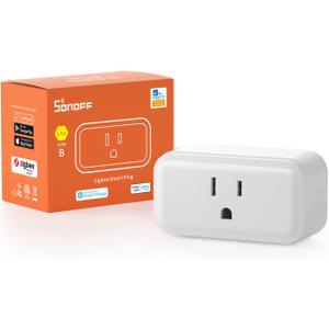 SONOFF Zigbee Smart Plug with ETL Certified, S40 Lite 15A Outlet, Zigbee Repeater, Works with SmartThings and Amazon Echo Plus, Hub Needed for Amazon Alexa
