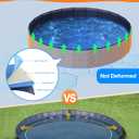 Meowant Extra Large Dog Pool Foldable 120'', Hard Plastic Dog Swimming Pools Kiddie Pool, Collapsible Dogs Pet Bath Pools, Portable Deep Dogs (7XL-120'' 20'')