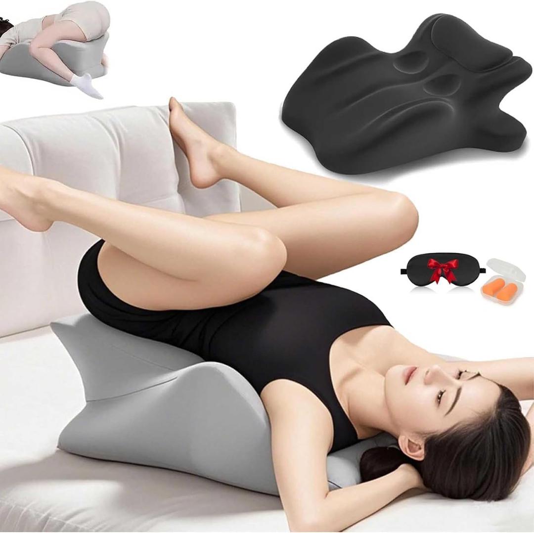27 Degree Couples Pillow for Couples Sweet Spot Intimacy Pillows, Maintains Perfect 28 Angle Every Time, Firm Foam that Won't Shift, Waterproof & Washable Cover (Black)