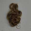 FELENDY 18" Ponytail Extension Curly Wavy Clip in Hairpiece Wrap Around Long Pony Tails Hair Extensions Synthetic for Women Ash Blonde Mix Ginger Brown