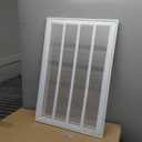 EZ-FLO 16 x 25 Inch (Duct Opening) Return Air Vent Cover for Wall or Ceiling, Solid Steel Return Air Filter Grille, HVAC Vent Cover, White, 61671