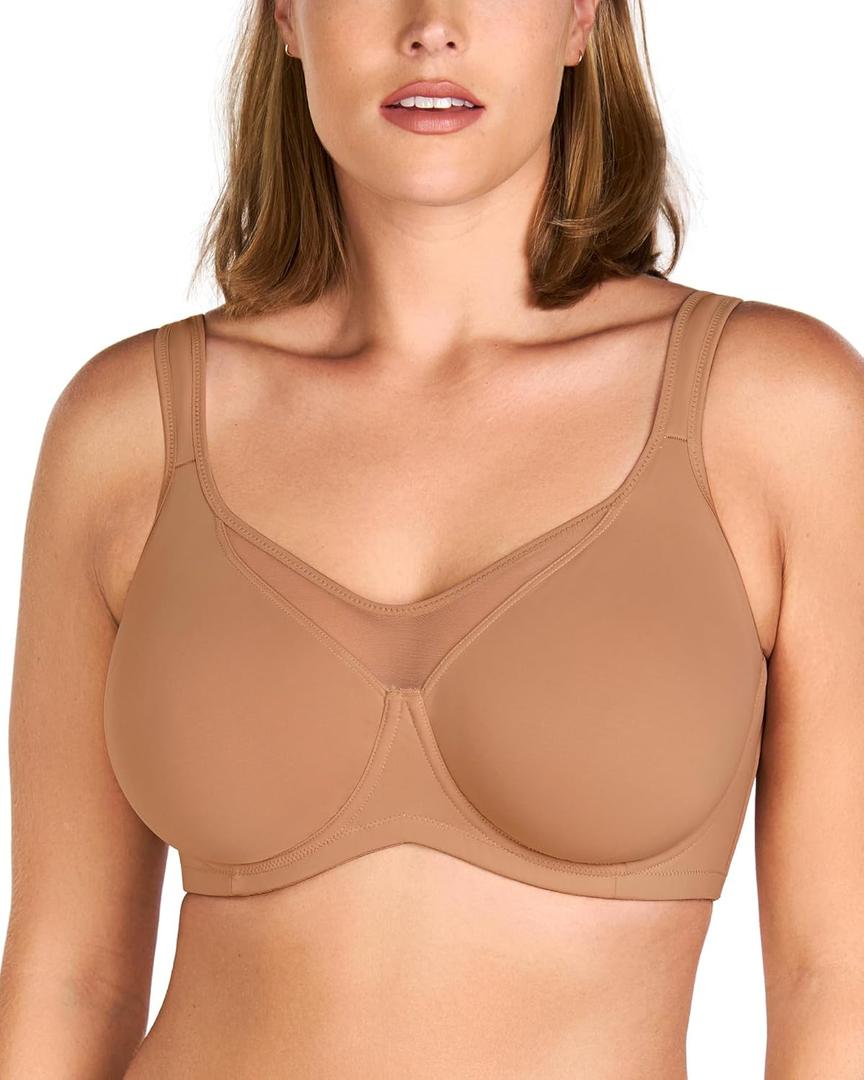 HSIA Minimizer Bras for Women Plus Size, Full Coverage Coolcomfort T Shirt Unlined Bra with Underwire for Heavy Breast 36DD