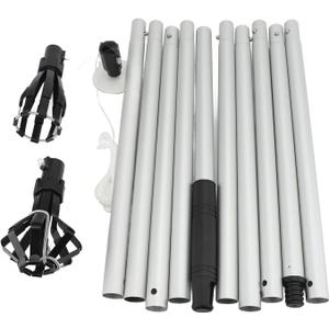 Telescopic Aluminum Rod, Bulb Disassembly Kit, Suitable for Embedded Lights, Telescopic Extension Rods, High Ceilings, High Ceiling Bulb Changers with Baskets and Suction Cups, Fru