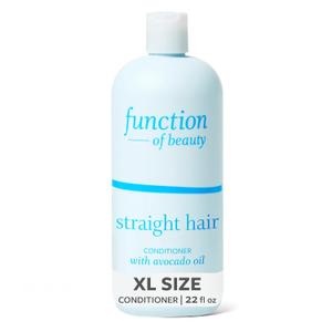 Function of Beauty Straight Hair Conditioner, XL - Sulfate-Free Conditioner for Natural Volume & Shine - Anti-Frizz, Lightweight & Hydrating with Avocado Oil - Oily Hair Care Products (22 Fl Oz (Pack of 1))