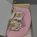 OIAHOMY Gift Basket with Handle, Personalized Baby Basket for Kids, Woven Rope Gift Empty for Toys, Baby Treasure Hunt Baskets with Wooden Card for Boys and Girls - Pink