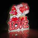 Allenjoy Valentine's Gnome Day Light, Valentine 3D Night Light,Valentine's Gnome Lights Sign Table Decorations,Valentine Room Decor Lamp Gifts