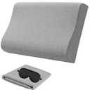 Replacement Pillow Case,Zippered Pillow Cover for Memory Foam Neck Pillow,Soft Cotton Pillow Protector for Neck Cervical Pillow,Latex Pillow