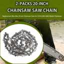 2-Packs 20 Inch Chainsaw Saw Chain 76 Drive Links 0.325'' Pitch 0.058'' Gauge Fits Carton Origen Steele,Fits for Blue Max 20 Inch Chainsaw Chain 53543 52209 8901 8902 53543 52209