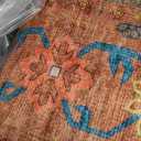 zesthome 9x12 Area Rugs,Stain Resistant Washable Rug,Ultra-Thin Rugs for Living Room,Bedroom,Non-Slip Backing Home Decor Large Area Rug (Orange,9'x12')