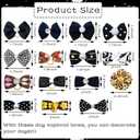 30PCS/15PAIRS Black Dog Hair Bows with Rubber Bands Puppy Hair Bowknot Top Knot Elastic for Girl Female Doggy Cat Rabbit Poodle Pet Animal Grooming Accessories Attachment