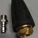 Pressure Washer Tips Turbo Nozzle, 4000 PSI Max. 5000 PSI 360 Rotating Spray Pressure Washer Turbo Tips with 1/4 3/8 Quick Connect for Garden Car Concrete Brick Vinyl Surface 4.0 GPM 4.0 Orifice (Black)