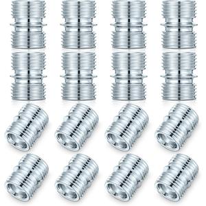 16 Pcs Coarse Thread Connectors 3/4 Inch Wire Shelving Pole 16 Teeth Wire Shelf Fittings Metal Shelf Unit Replacement Accessories for Wire Rack Poles Metal Shelving Parts