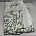 ATOSII Meraki Green 100% Cotton Rectangle Tablecloth, Hand Block Print Washable Table Cover, Dining, Christmas Parties, Outdoors, Weddings, Thanksgiving, Halloween Fall Decor 60 X 108 Inches, 8 Seater