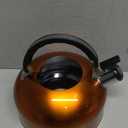 Tea Kettle for Stove Top Stainless Steel Tea Kettle Stovetop Whistling Teakettle Teapot with Handle Coffee Kettle for Home Restaurant Hotel Orange