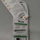 YOJOE Flat Plug Indoor Extension Cord 8 ft, 3 Prong 13A Power Cord, 16 Gauge Heavy Duty White Extension Cord for Garage, Garden and Home, 16/3 SJTW, UL Listed