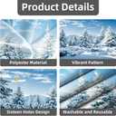 Winter Forest Backdrop 20x10ft Christmas Pine Tree Snow Snowflake Scene Photography Background Large Xmas Holiday Party Decorations Banner Photo Booth Props Fabric Picture Supplies