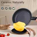 GiPP Ceramic Non Stick Pots and Pans Set,Nonstick Detachable Handle Cookware Sets,Healthy Non Toxic PFAS PFOA & PTFE Free, Dishwasher Oven Safe, Induction Kitchen Pot and Pan, 8 Piece Grey