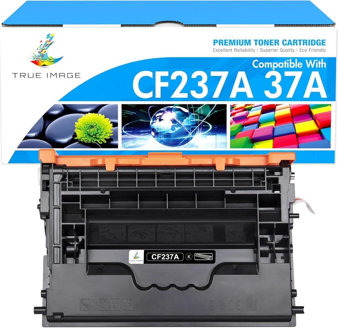 TRUE IMAGE Compatible Toner Cartridge Replacement for HP 37A CF237A 37X Work for Enterprise M607n M608dn M609 M608n M607dn M608x M609x MFP M632 M631 M631h M633fh Printer (Black, 1-Pack)