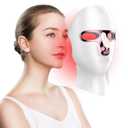Yahi Red Light Therapy for Face and Neck, Cordless LED Face Mask Light Therapy, Rechargeable and Ergonomic Design for Home & Travel